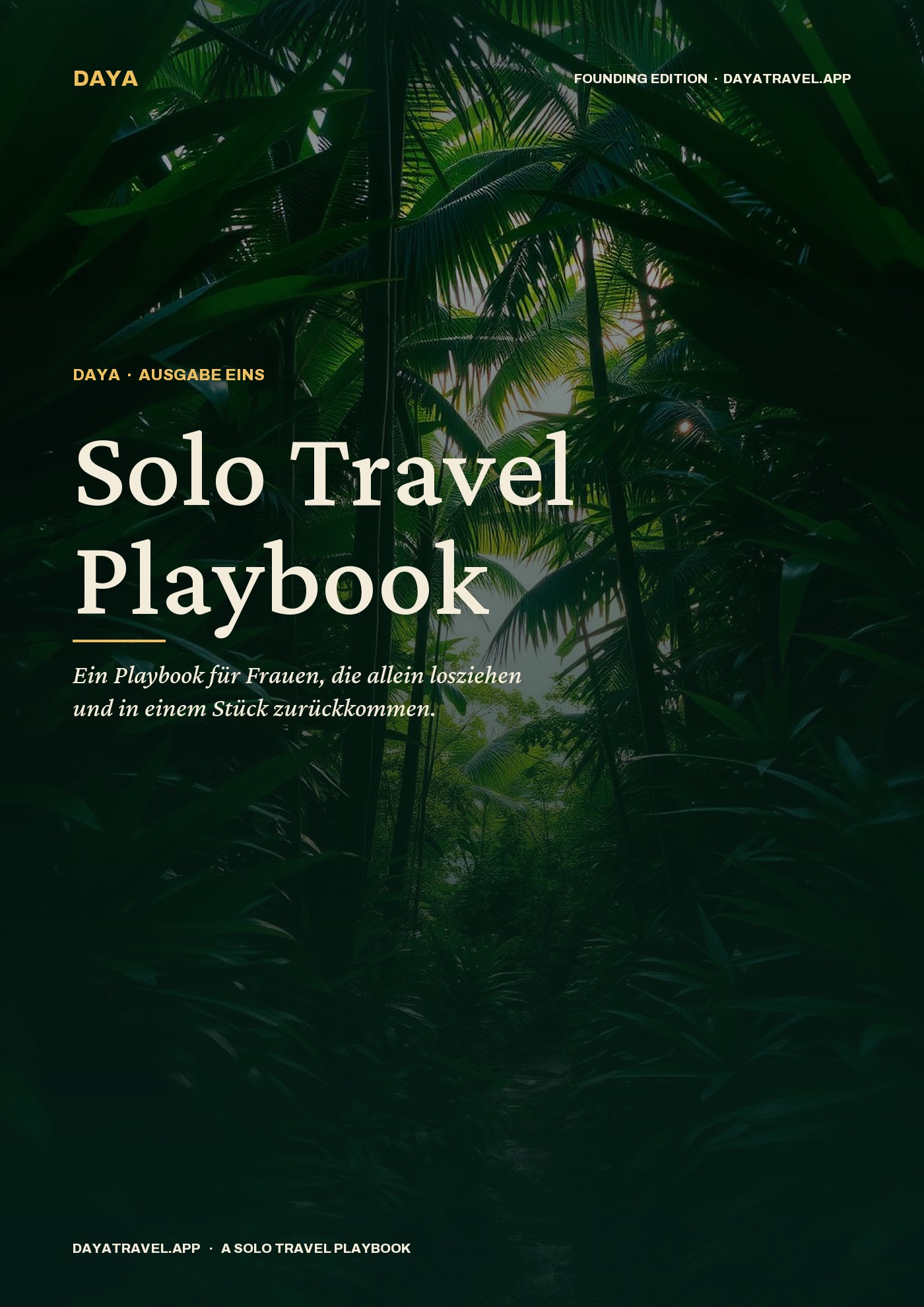 Cover des DAYA Solo Travel Playbook